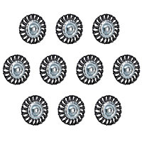 100mm Flat Twist Knot Rotary Wire Brush Wheel Deburring Rust Paint Removal 10pc