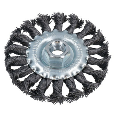 100mm Flat Twist Knot Rotary Wire Brush Wheel Deburring Rust Paint Removal 6pc