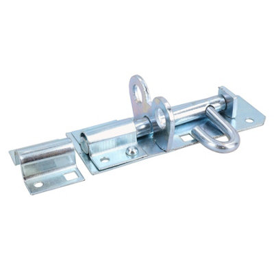 100mm Galvanised Brenton Slip Bolt Padbolt Slide Latch Lock Sheds Gates