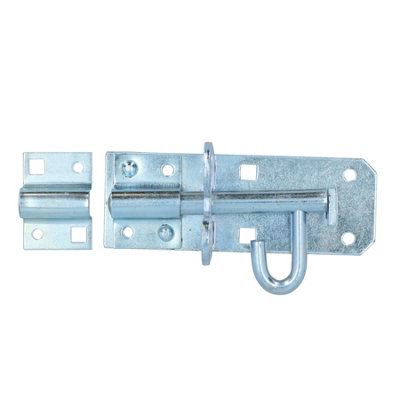 100mm Galvanised Brenton Slip Bolt Padbolt Slide Latch Lock Sheds Gates - 3