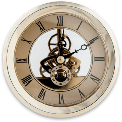 100mm Gold Skeleton Clock Insert