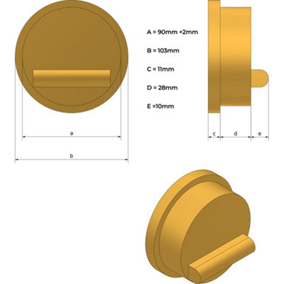 100mm Gold Skeleton Clock Insert - 3