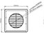 100mm Louvered Grille with Flyscreen (4" Spigot)