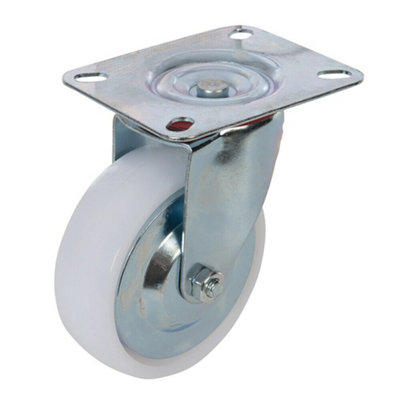 100mm Plastic Swivel Castor Wheel 125KG Limit Non Marking Replacement Tyre