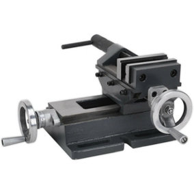 100mm Professional Cross Vice - 75mm Jaw Opening - Precision Drilling & Milling
