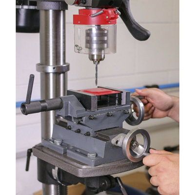 100mm Professional Cross Vice - 75mm Jaw Opening - Precision Drilling & Milling - 3