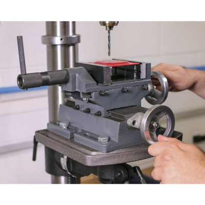 100mm Professional Cross Vice - 75mm Jaw Opening - Precision Drilling & Milling - 4