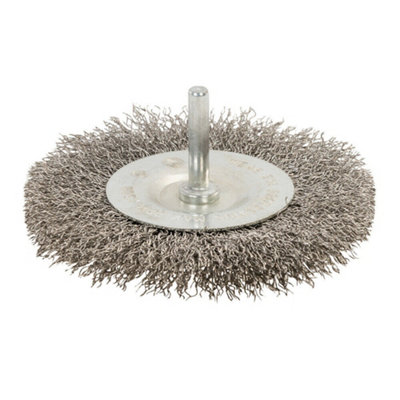 100mm Rotary Stainless Steel Wire Flat Brush 6mm Power Drill Shank Chuck Metal