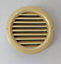 100mm Round Grille Beige with Fly Screen (4" Spigot)