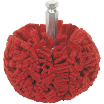 100mm Soft Polishing Ball - Non-Woven Fabric - 11mm Shaft - 35000 Max RPM