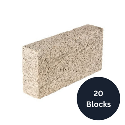 100mm Solid Dense 7.3N Concrete Block (x20 Blocks)