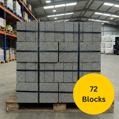100mm Solid Dense 7.3N Concrete Block (x72 Blocks)