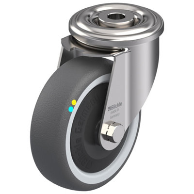 100mm stainless steel swivel castor with grey electrically conductive thermoplas