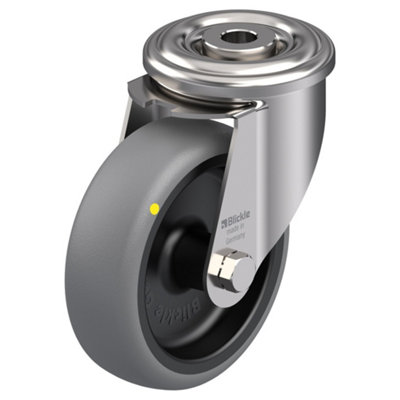 100mm stainless steel swivel castor with grey electrically conductive thermoplas