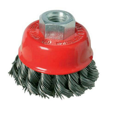 100mm Twist Knot Bowl Cup For Angle Grinder M14x2 Thread Rust Paint Removal
