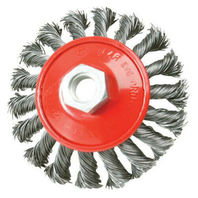 100mm Twist Knot Brush For Angle Grinders Rust Removal Metal Cleaning