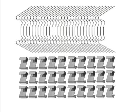 100pc Greenhouse Glass Window Pane Glazing Z & W Stainless Steel Fixing Clips