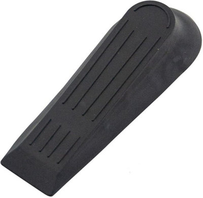 100Pc Large Black Rubber Door Stop Stoppers Wedge Protects Walls & Doors