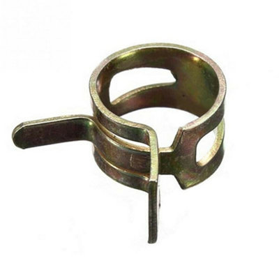 100pc Zinc Plated Spring Hose Clamp Set 6mm-17mm for Fuel & Water Hoses