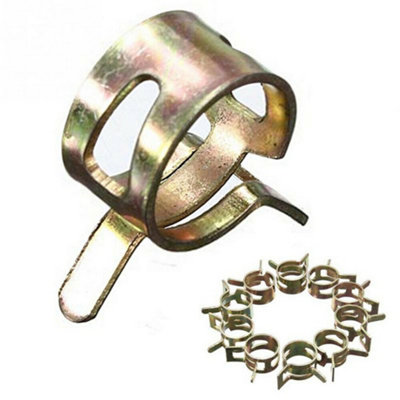 100PC ZINC PLATED SPRING HOSE CLAMP SET 6MM-17MM FOR FUEL & WATER HOSES