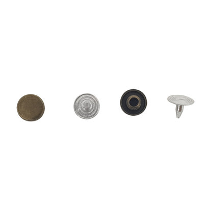 100pcs Flat Head Brass Rivets Studs, Denim & Leather Rivets, Bronze, 8mm