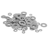 100pcs M4 Round Washer Metal Screw Zinc Plated Steel Gasket Ultra-Thin