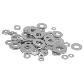 100pcs M5 Round Washer Metal Screw Zinc Plated Steel Gasket Ultra-Thin