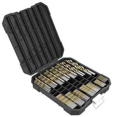 100pcs Titanium Coated HSS Twist Drill Bit Set 1mm-10mm with Storage ...
