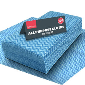 100pk All Purpose Cloths, Disposable Cloths to Clean Surfaces, J Cloths Style Blue Cloths, Disposable Cleaning Cloths, Jay Cloths