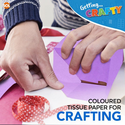 100pk Coloured Tissue Paper For Wrapping Gifts - 5