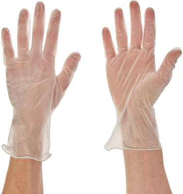100pk Plastic Gloves Disposable Large - Kitchen Cooking Catering