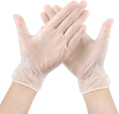 100pk Plastic Gloves Disposable Large - Kitchen Cooking Catering - 4
