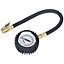 100psi Premium Tyre Pressure Gauge with Clip-On Connector - Rubber Bumper Reader