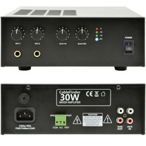 100V 30W Mobile Amplifier Mini 8Ohm PA Speaker System USB 12V DC Vehicle Canvas