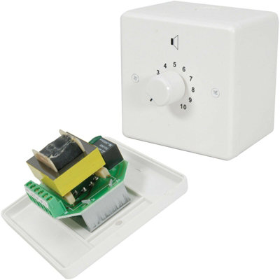 100v Line Volume Control 24W Max Adjustable Sound Switch PA Speaker Wall Plate