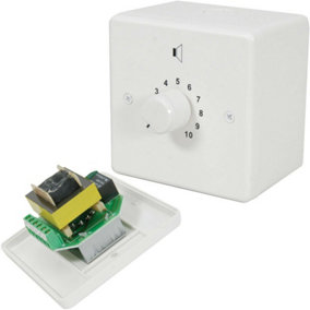 100v Line Volume Control 50W Max Adjustable Sound Switch PA Speaker Wall Plate