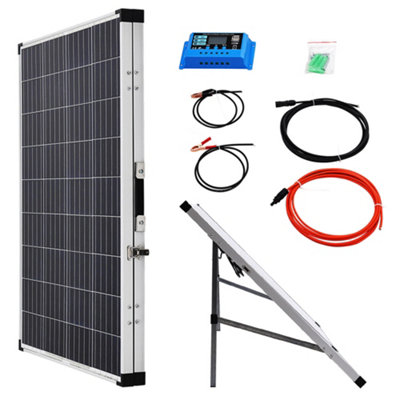 100W 12V Black Portable Folding Generate Power Solar Panel Kit with Adjustable Stand