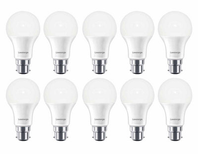 100w Equivalent LED Bulb 10w B22 Cool White 4000K - Pack of 10