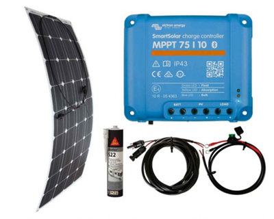 100w Flexible White Solar Panel Kit With 10A Victron Energy Smart Charge Controller