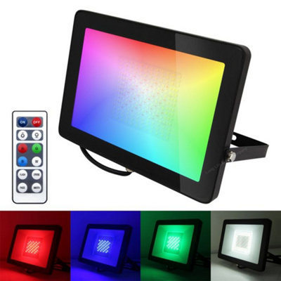 100w LED Colour Changing Floodlight IP65 RGBW FL02