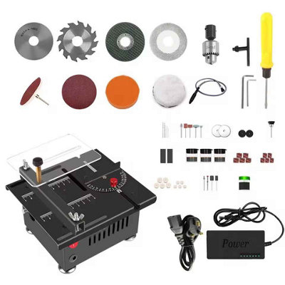 100W Mini Multi-Functional Table Saw with Adjustable Speed & Angle