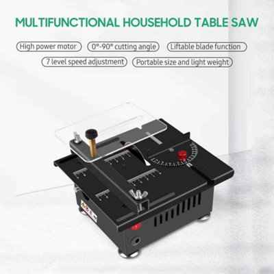 100W Mini Multi-Functional Table Saw with Adjustable Speed & Angle
