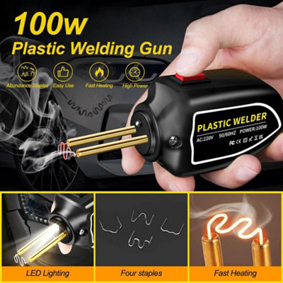100W Hot Stapler Plastic Welding Machine Car Bumper Repair Kit Flat/O