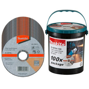 100x Makita D-18764 Fast Cutting Extra Thin Metal Grinder Disc 115mm 1.2 22.23mm
