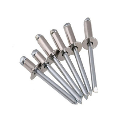 100x Pop Rivet 2.4mm x 12mm Aluminium Dome Head