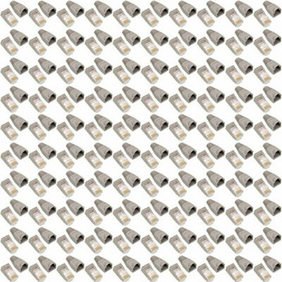 100x RJ45 CAT6 FTP/STP Cable End Crimp Connectors - 8P8C Plugs - Ethernet Cable