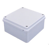 100x100x50mm IP56 PVC Junction Box, Plain Sides with Stainless Steel Screws