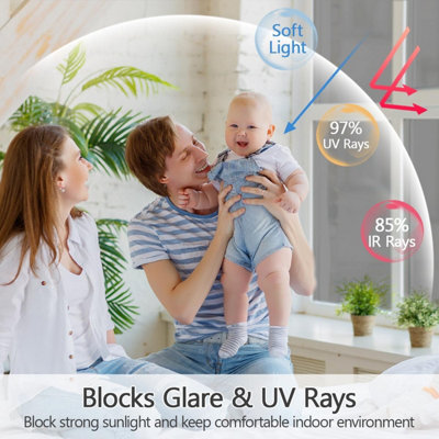 100x500cm Mirror Reflective One Way Mirror Window Film Privacy