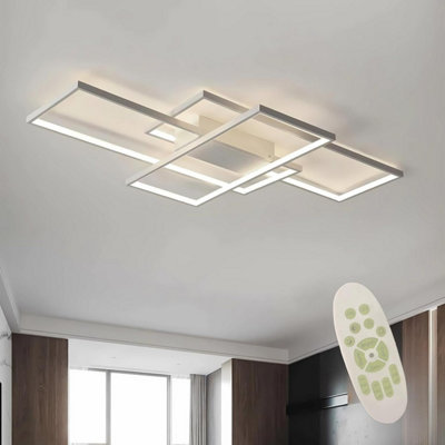 Diossad Led Dimmable Ceiling Light Modern Lamp,ceiling Lights 2700 K-6500 K Flush Mount Chandelier Fixture For Bedroom Living from B&Q