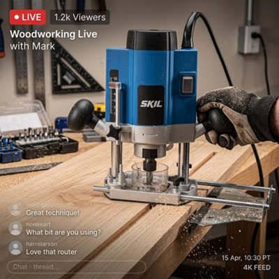 1020 Watt Electric Wood Router Tool for Cutting and Shaping